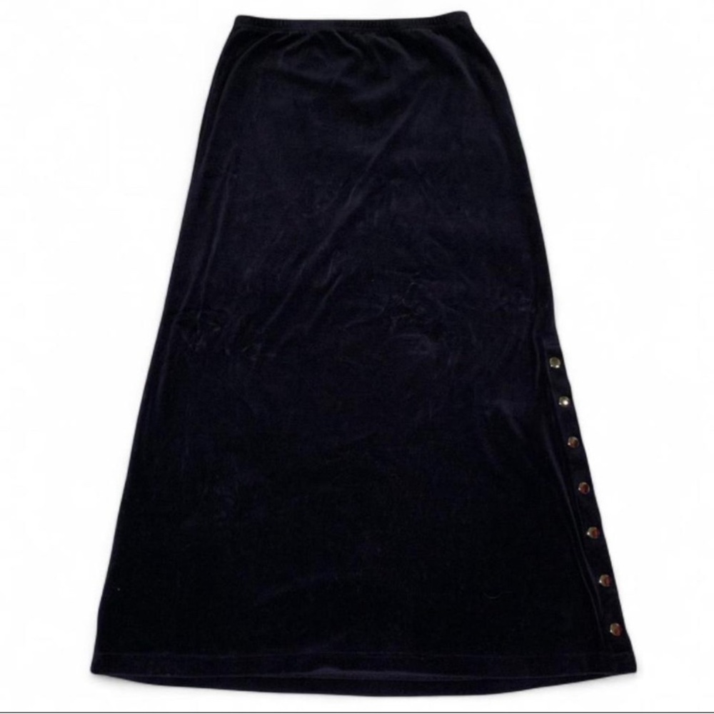 Spiegel Black Velvet Maxi Skirt